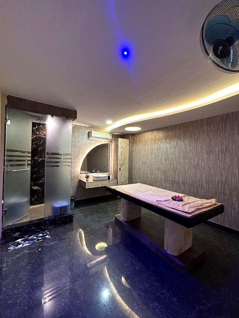 Relaxing private massage room at Ira Spa in Banashankari